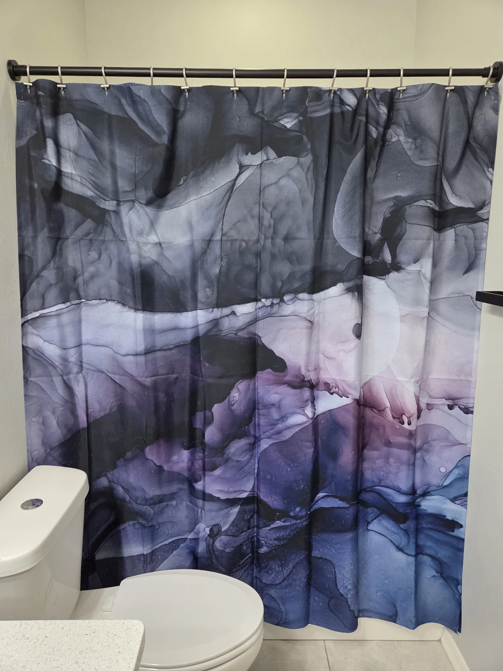 Modern Abstract Blue Purple Shower Curtain - Home Bath